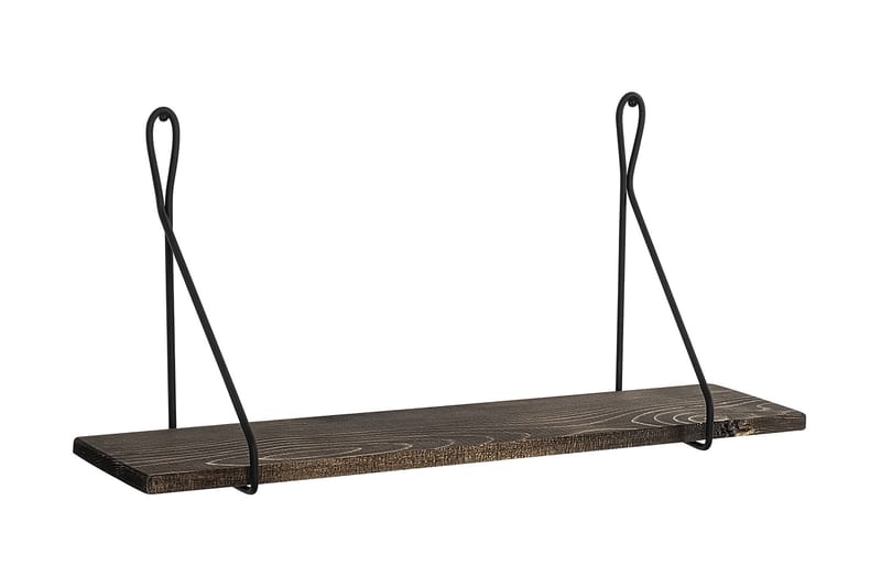 Gokse Vegghylle 15x60 cm - Svart / Valnøtt - Oppbevaring - Hyller - Vegghylle