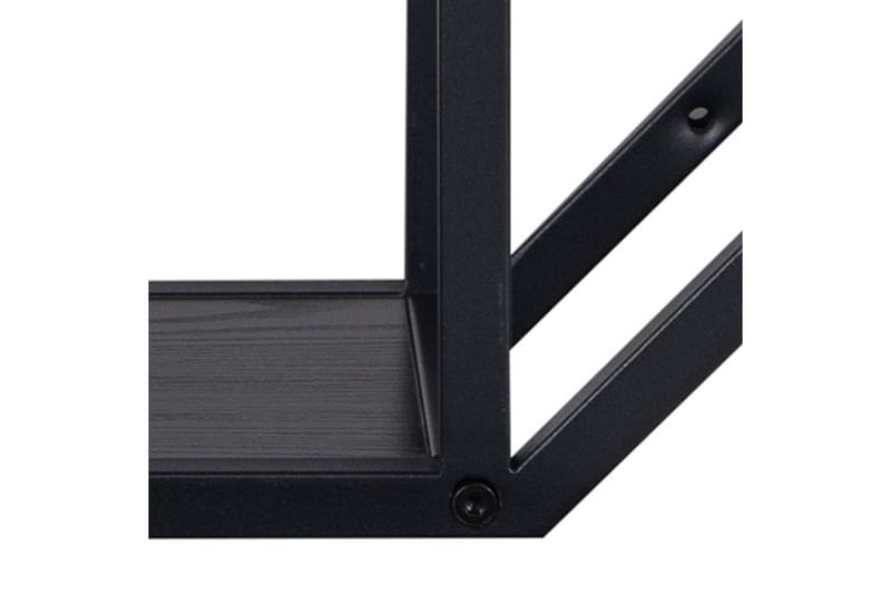 Hasslevik Vegghylle 77x20 cm 4 Hyller - Svart/Matt Svart - Oppbevaring - Hyller - Vegghylle
