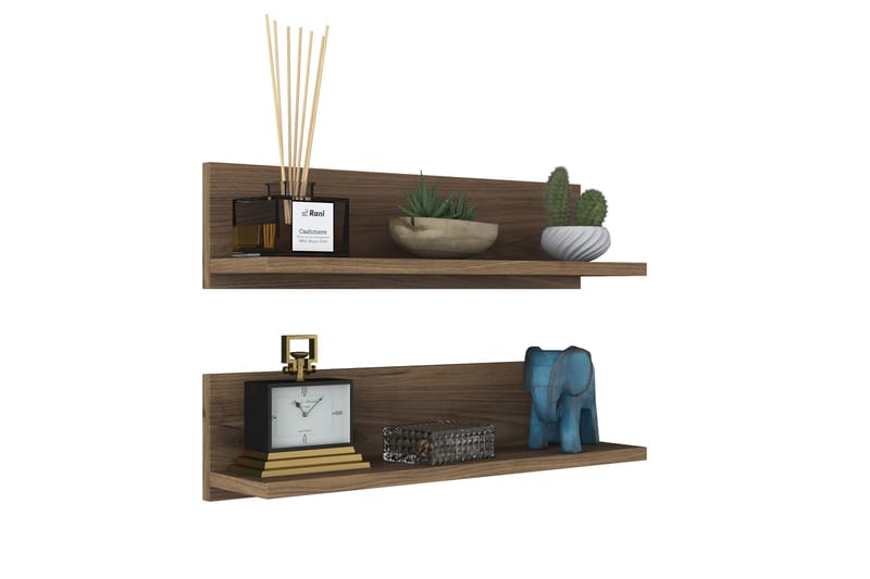 Herleride Vegghylle 13x60 cm - Valnøtt - Oppbevaring - Hyller - Vegghylle