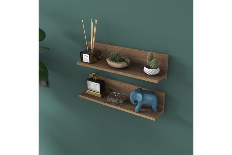 Herleride Vegghylle 13x60 cm - Valnøtt - Oppbevaring - Hyller - Vegghylle