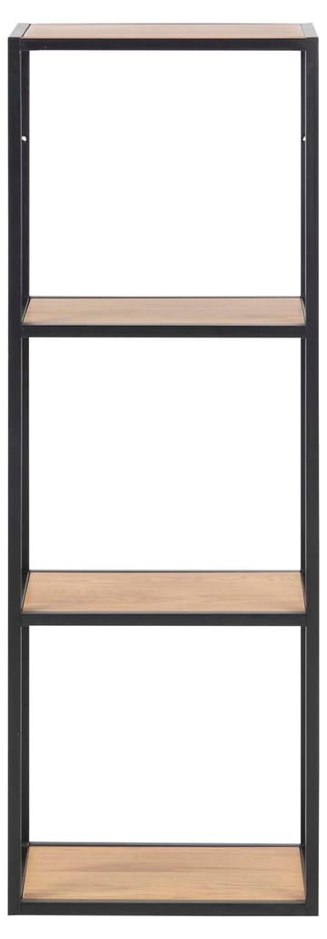 Vegghylle HOME4YOU Seaford 24x37x108 cm Eik - vill-eik-utseende med svart ramme - Oppbevaring - Hyller - Vegghylle