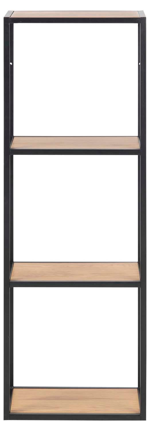 Vegghylle HOME4YOU Seaford 24x37x108 cm Eik - vill-eik-utseende med svart ramme - Oppbevaring - Hyller - Vegghylle