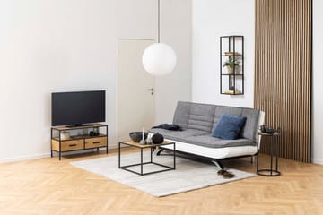 Vegghylle HOME4YOU Seaford 24x37x108 cm Eik - vill-eik-utseende med svart ramme - Oppbevaring - Hyller - Vegghylle