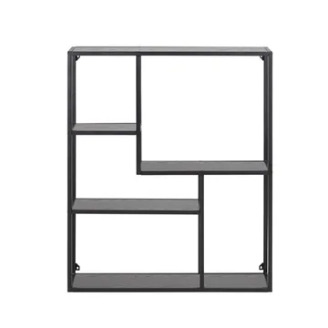 Vegghylle HOME4YOU Seaford 75x20x91 cm Svart - svart - Oppbevaring - Hyller - Vegghylle
