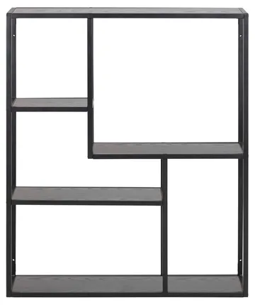 Vegghylle HOME4YOU Seaford 75x20x91 cm Svart - svart - Oppbevaring - Hyller - Vegghylle