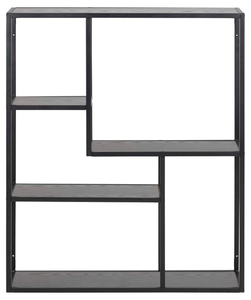 Vegghylle HOME4YOU Seaford 75x20x91 cm Svart - svart - Oppbevaring - Hyller - Vegghylle
