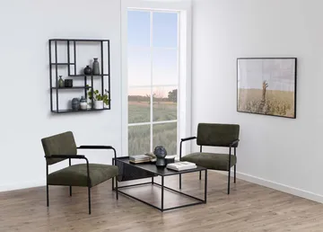 Vegghylle HOME4YOU Seaford 75x20x91 cm Svart - svart - Oppbevaring - Hyller - Vegghylle