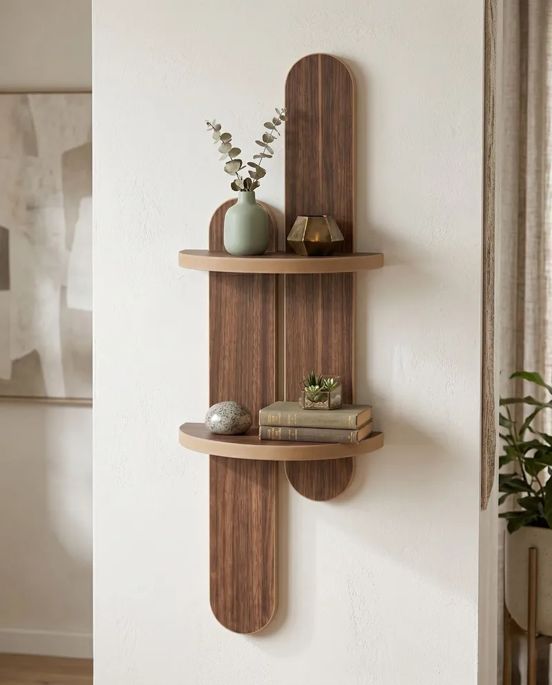Vegghylle Homitis Armona Wall IV (26 x 80 x 13 cm) Wenge - Brun - Oppbevaring - Hyller - Vegghylle