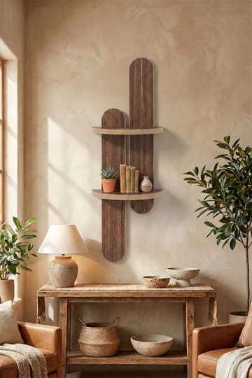 Vegghylle Homitis Armona Wall IV (26 x 80 x 13 cm) Wenge - Brun - Oppbevaring - Hyller - Vegghylle