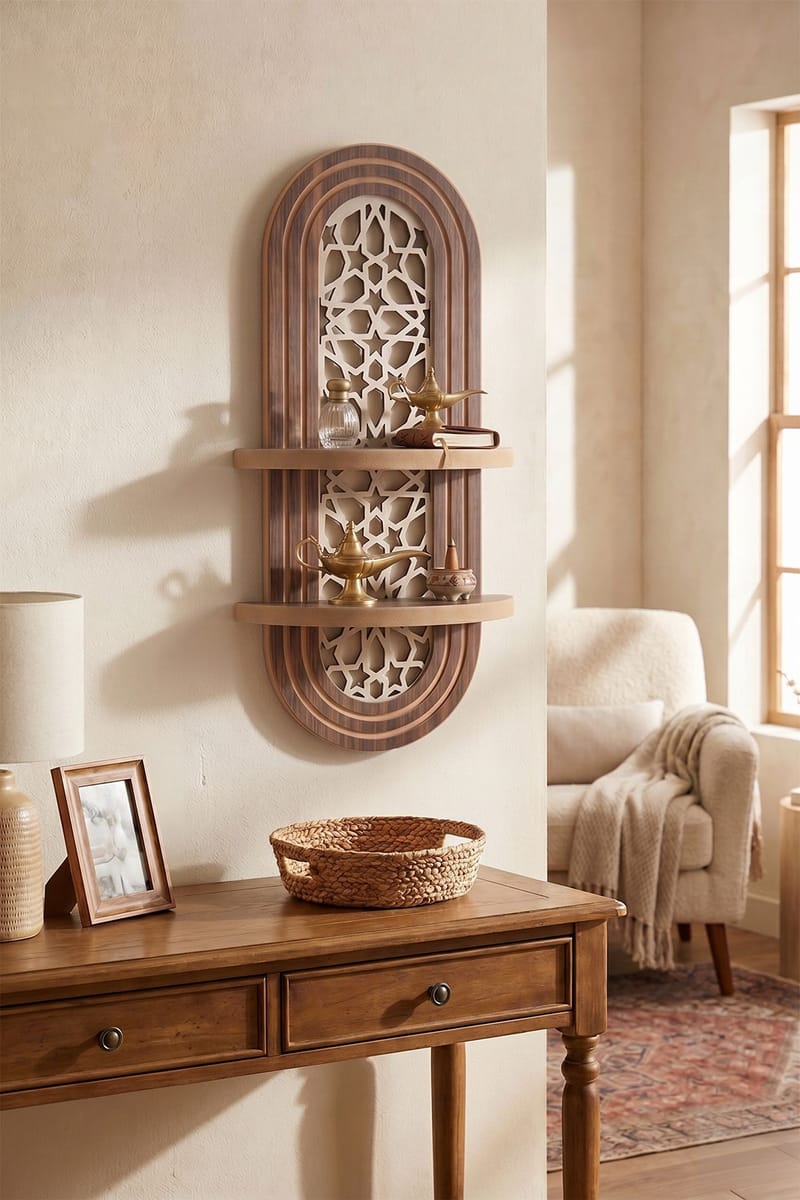 Vegghylle Homitis Armona Wall V (26 x 70 x 13 cm) Wenge - Oppbevaring - Hyller - Vegghylle