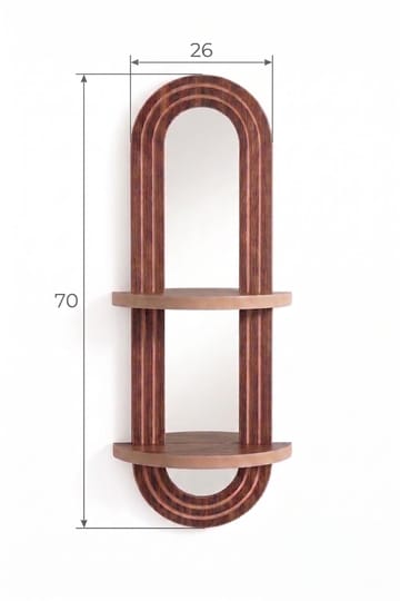 Vegghylle Homitis Armona Wall VI (26 x 70 x 13 cm) Wenge Mörkbrun - Brun - Oppbevaring - Hyller - Vegghylle
