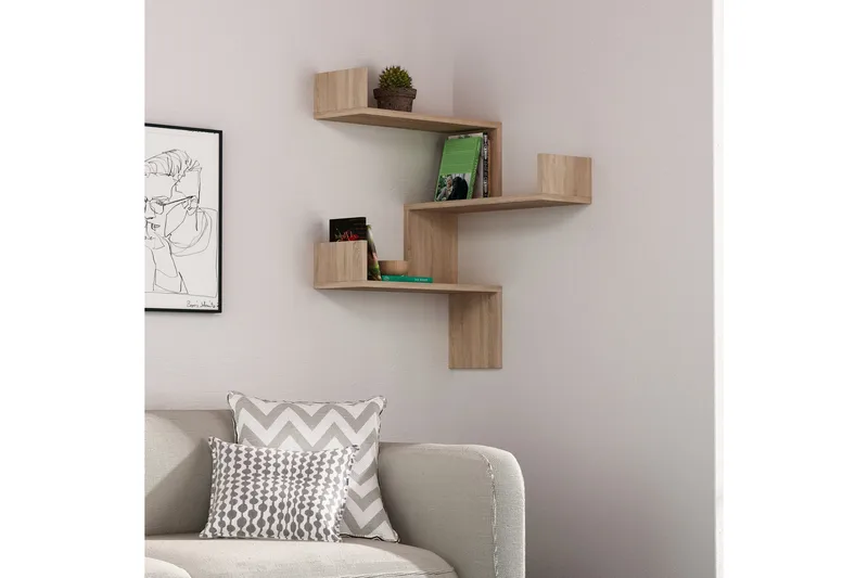 Homitis Vegghylle 60 cm i Eik - Brun - Oppbevaring - Hyller - Vegghylle