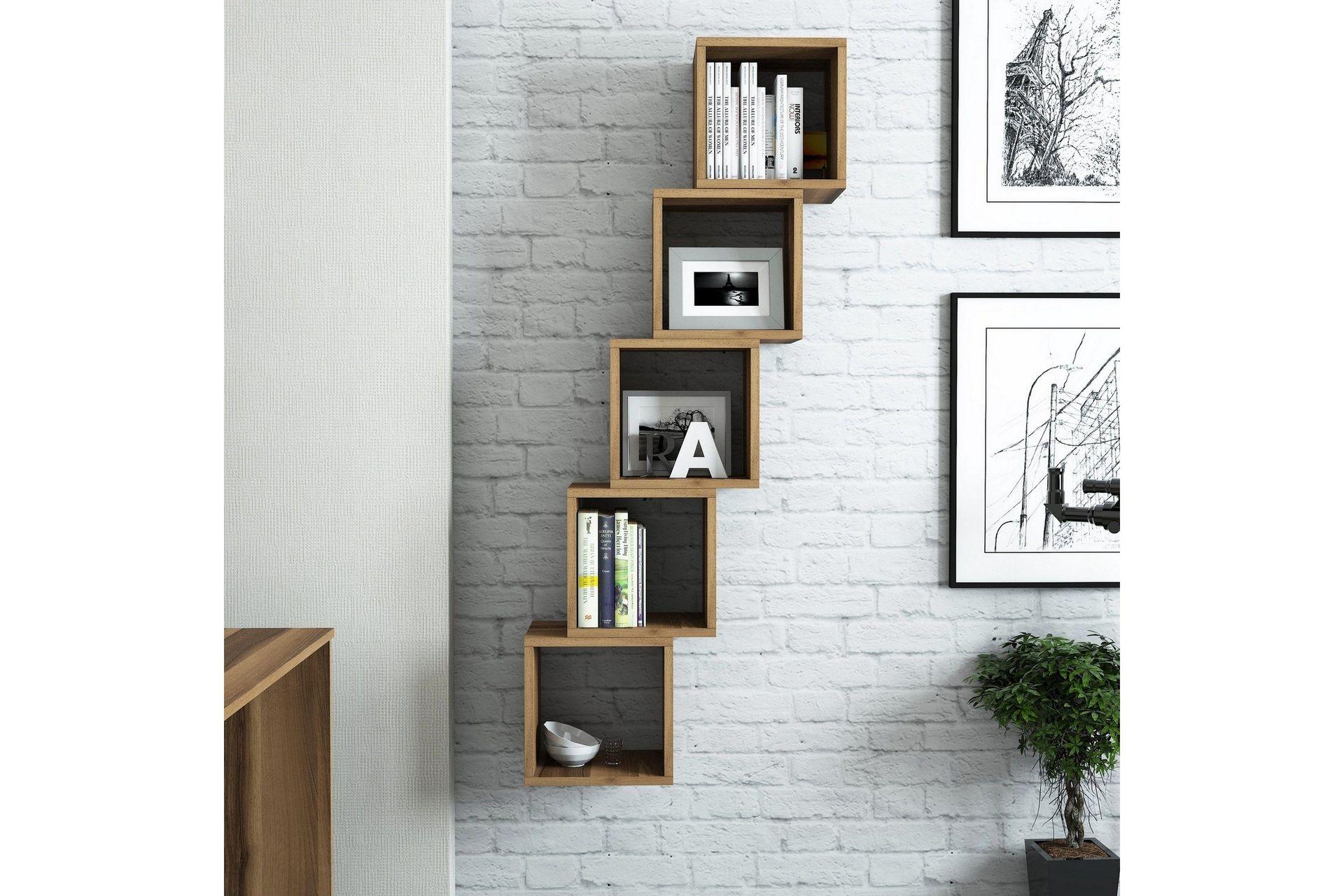 Hovdane Vegghylle 30 cm - Brun