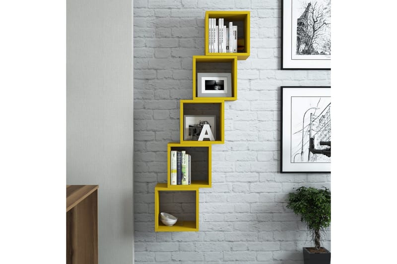 Hovdane Vegghylle 30 cm - Gul - Oppbevaring - Hyller - Vegghylle