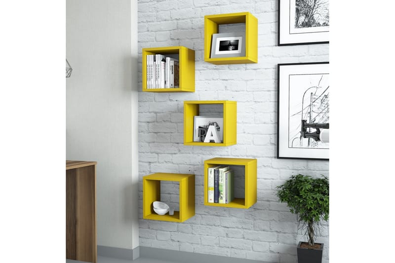 Hovdane Vegghylle 30 cm - Gul - Oppbevaring - Hyller - Vegghylle