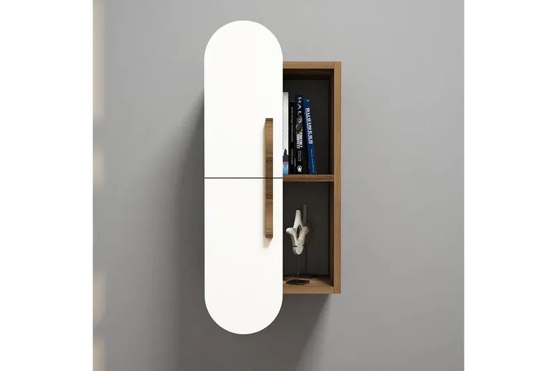 Hovdane Vegghylle 35 cm, Brun/Hvit