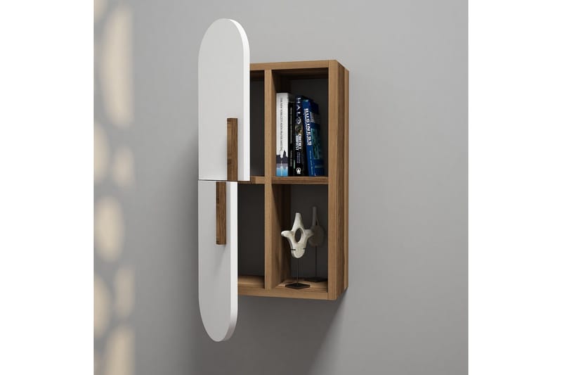 Hovdane Vegghylle 35 cm - Brun/Hvit - Oppbevaring - Hyller - Vegghylle