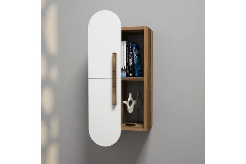 Hovdane Vegghylle 35 cm - Brun/Hvit - Oppbevaring - Hyller - Vegghylle