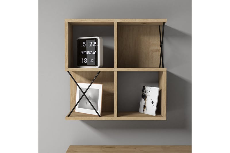 Hovdane Vegghylle 60 cm - Brun/Svart - Oppbevaring - Hyller - Vegghylle