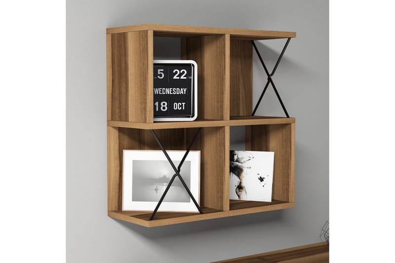 Hovdane Vegghylle 60 cm - Brun/Svart - Oppbevaring - Hyller - Vegghylle