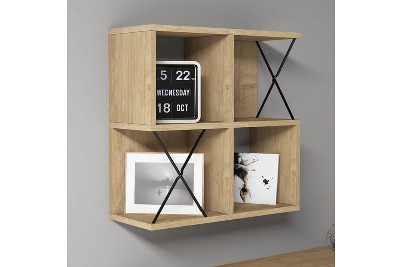 Hovdane Vegghylle 60 cm - Brun/Svart - Oppbevaring - Hyller - Vegghylle