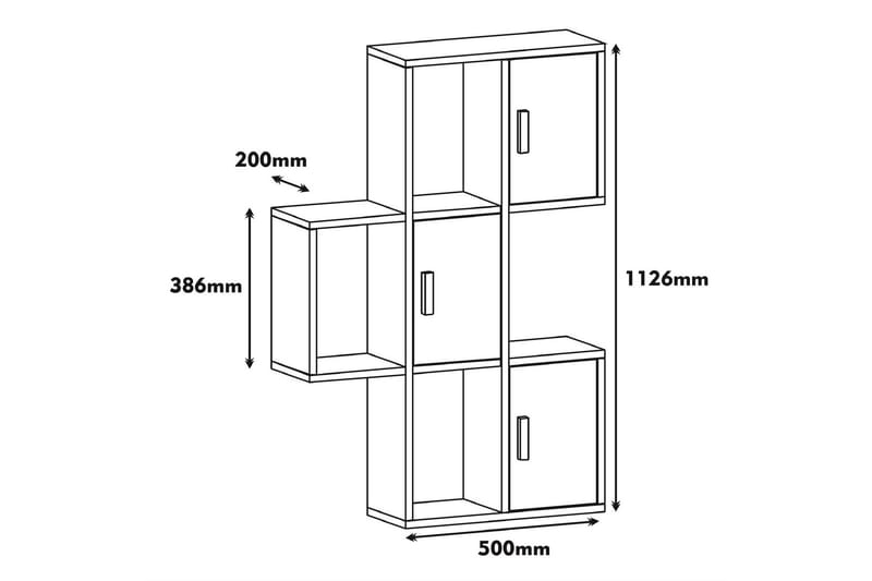 Hovdane Vegghylle 75 cm - Brun/Gul - Oppbevaring - Hyller - Vegghylle