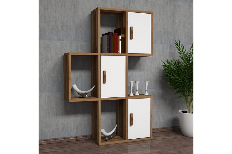 Hovdane Vegghylle 75 cm - Brun/Hvit - Oppbevaring - Hyller - Vegghylle