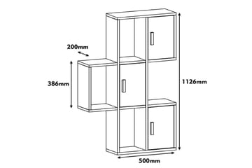 Hovdane Vegghylle 75 cm - Brun/Hvit - Oppbevaring - Hyller - Vegghylle