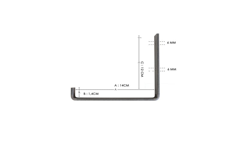 Hueter Vegghylle 40 cm - Svart / Valnøtt - Oppbevaring - Hyller - Vegghylle