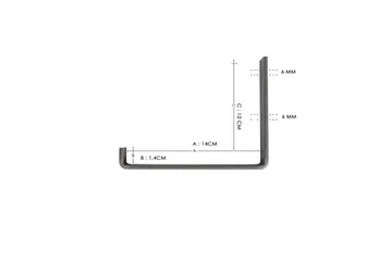 Hueter Vegghylle 40 cm - Svart / Valnøtt - Oppbevaring - Hyller - Vegghylle