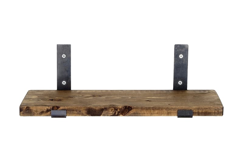 Hueter Vegghylle 40 cm - Svart / Valnøtt - Oppbevaring - Hyller - Vegghylle