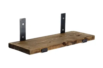 Hueter Vegghylle 40 cm - Svart / Valnøtt - Oppbevaring - Hyller - Vegghylle