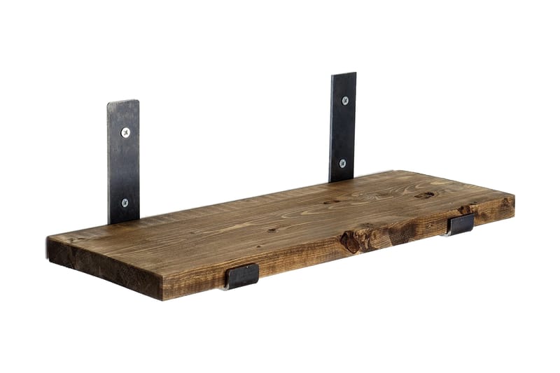 Hueter Vegghylle 40 cm - Svart / Valnøtt - Oppbevaring - Hyller - Vegghylle