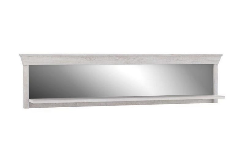 Hurlston Klesstativ med Speil 121 cm - Hvit - Oppbevaring - Hyller - Vegghylle