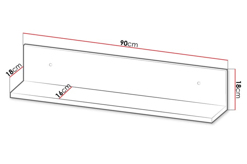 Hylle - Svart|Natur - Oppbevaring - Hyller - Vegghylle