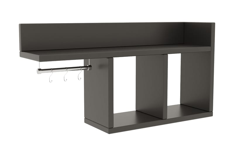 Jandela Vegghylle 72x18 cm - Antrasitt - Oppbevaring - Hyller - Vegghylle