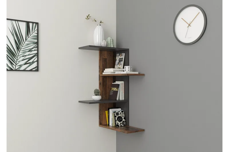 Kailyne Vegghylle 44 cm, Brun