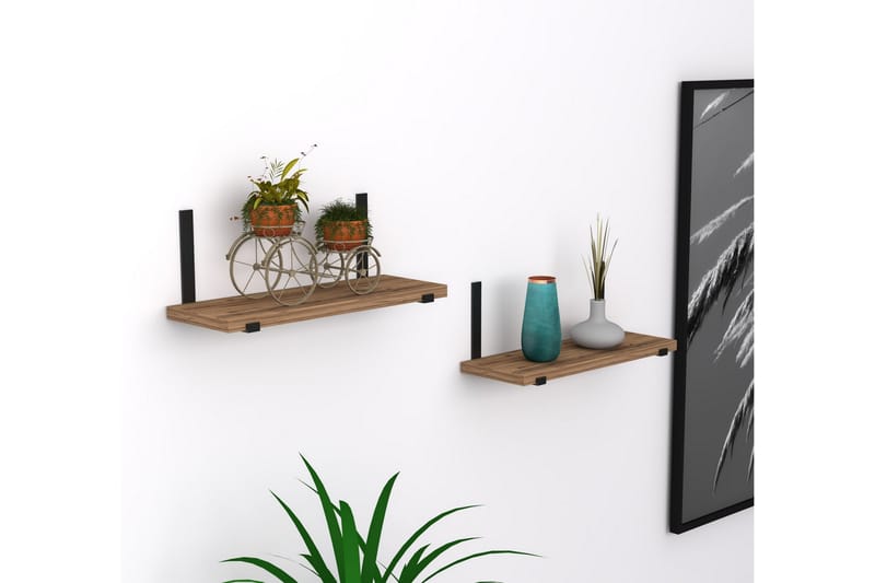 Kharwa Vegghylle 40x15 cm 2 Hyller - Oppbevaring - Hyller - Vegghylle