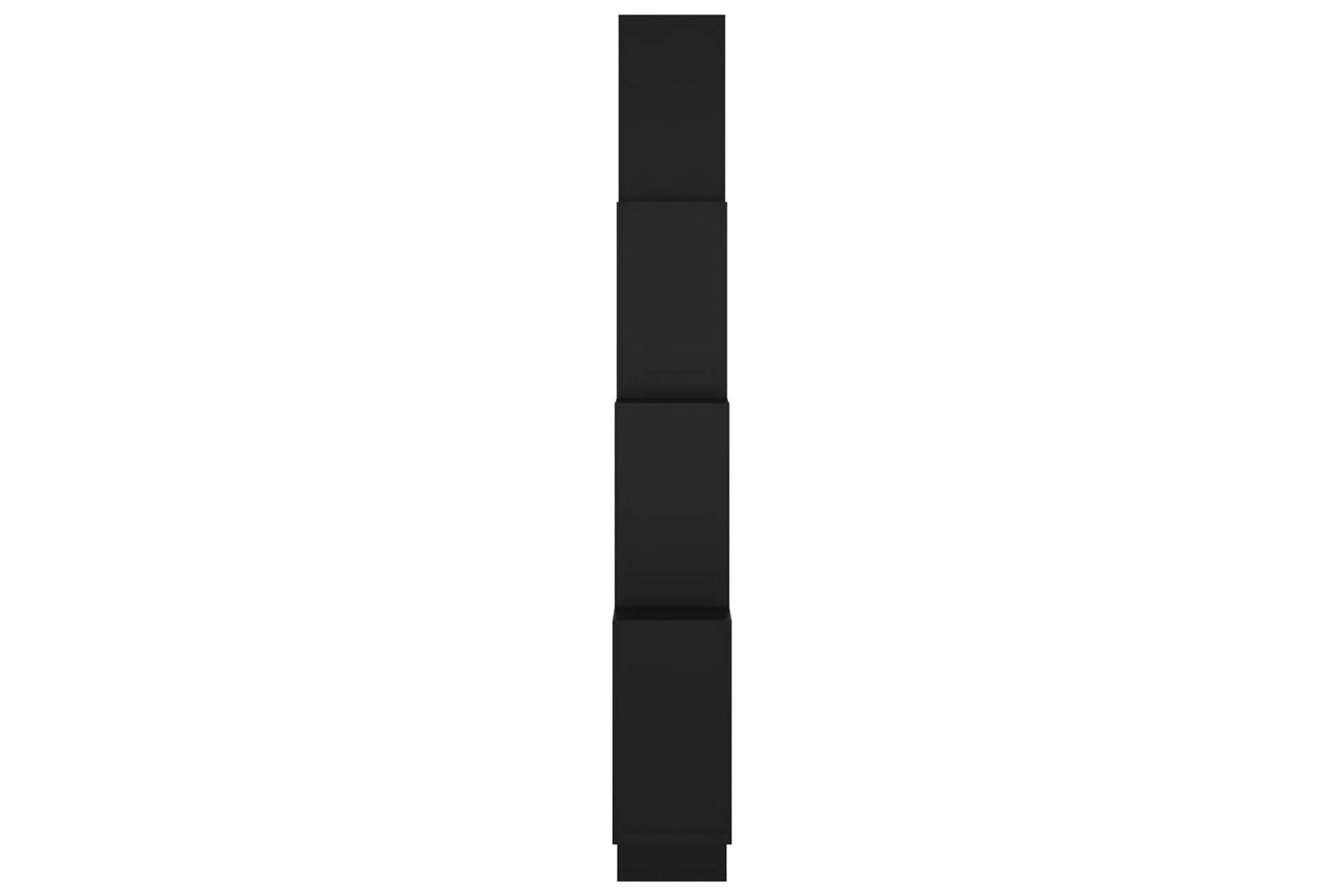 Kubeformet vegghylle svart 90x15x119 cm sponplate - Svart - Oppbevaring - Hyller - Vegghylle