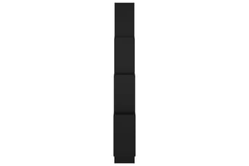 Kubeformet vegghylle svart 90x15x119 cm sponplate - Svart - Oppbevaring - Hyller - Vegghylle