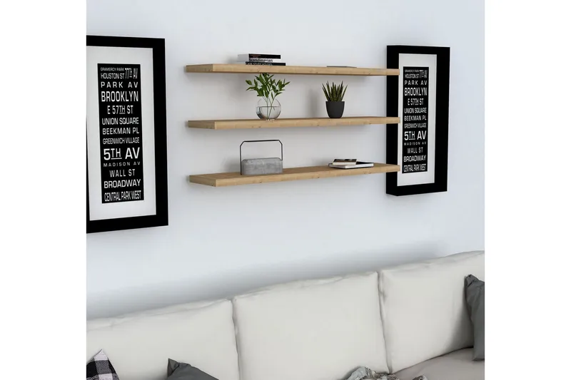 Lakasha Vegghylle 2 cm - Blå - Oppbevaring - Hyller - Vegghylle