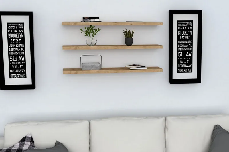 Lakasha Vegghylle 2 cm - Blå - Oppbevaring - Hyller - Vegghylle