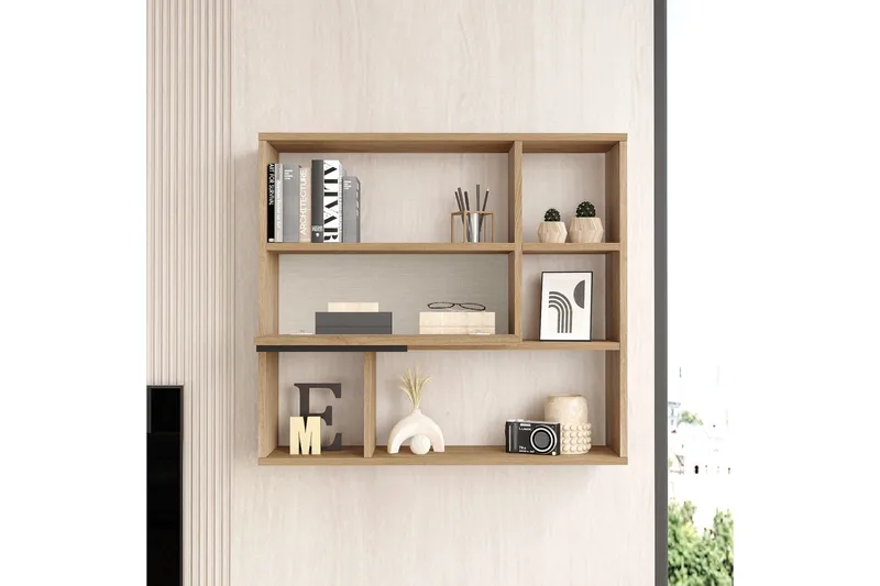 Liyakat Vegghylle 90,1 cm - Valnøtt - Oppbevaring - Hyller - Vegghylle