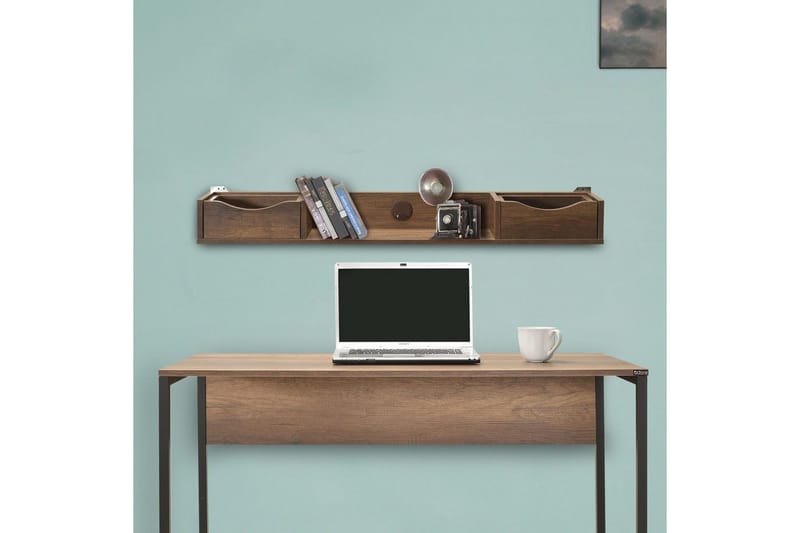 Vegghylle Mahar Valnøtt - Valnøtt - Oppbevaring - Hyller