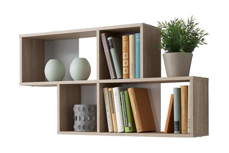 Matisse Vegghylle 100 cm - Eik/Hvit - Oppbevaring - Hyller - Vegghylle