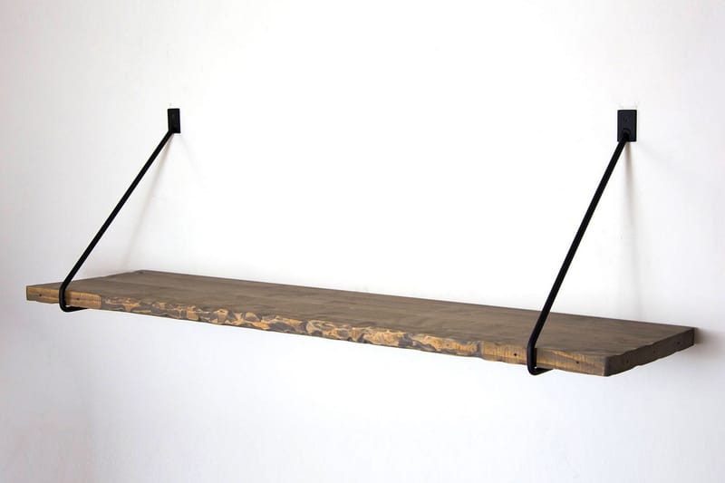 Mcgar Vegghylle 60 cm - Valnøtt / Svart - Oppbevaring - Hyller - Vegghylle