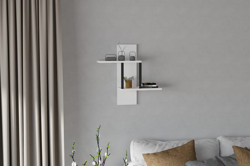 Meadows Vegghylle 20x40 cm 2- pk - Hvit - Oppbevaring - Hyller - Vegghylle