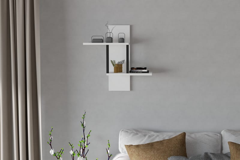 Meadows Vegghylle 20x40 cm 2- pk - Hvit - Oppbevaring - Hyller - Vegghylle
