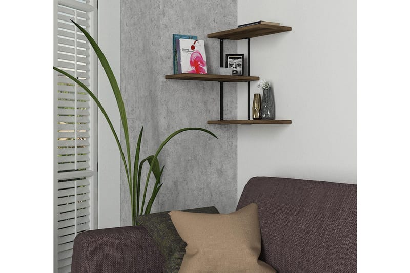 Mohed Vegghylle 45 cm - Brun/Svart - Oppbevaring - Hyller - Vegghylle