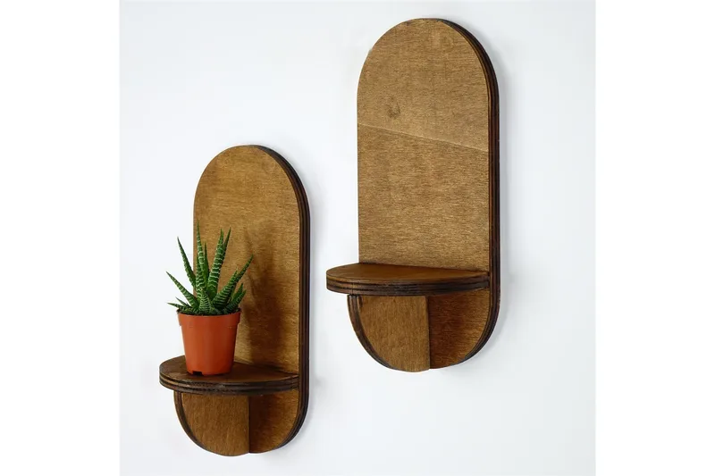 Nagaji Vegghylle 13 cm, Valnøtt